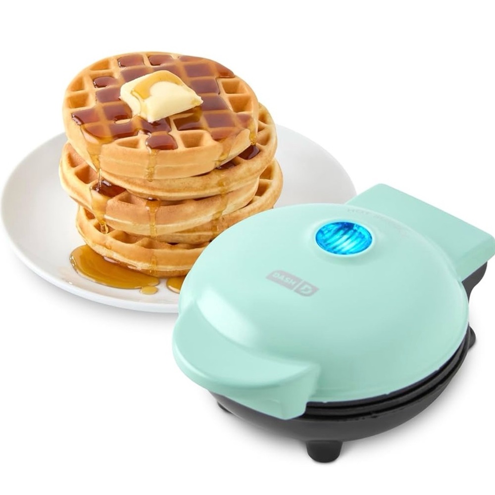 Mint Green Mini Waffle Maker